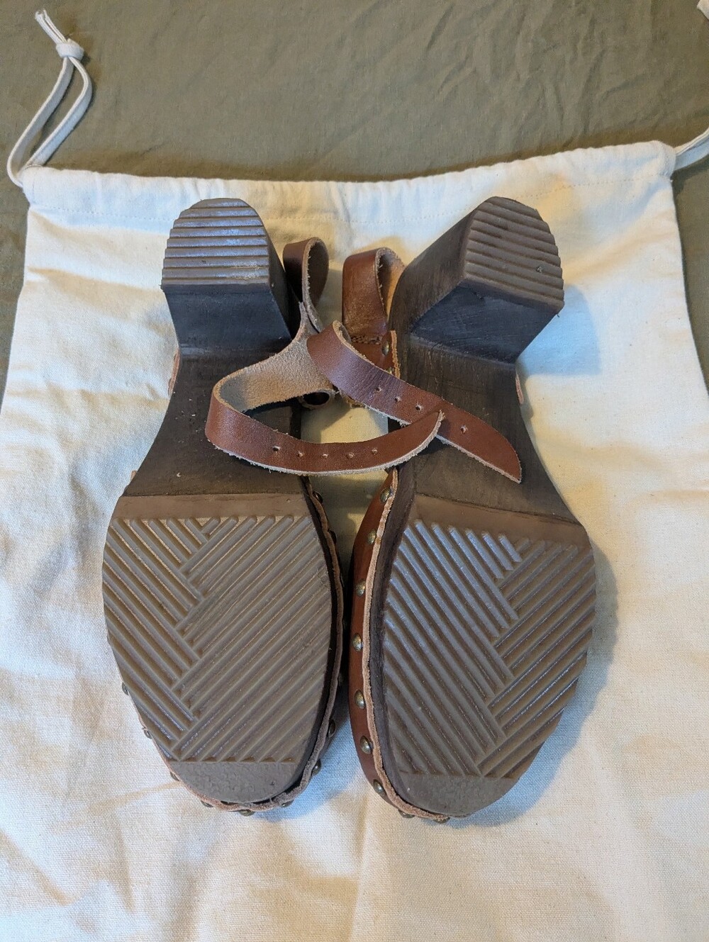 French Bosabo Clog "368" Leather Wood, Rubber Like New - Picture 8 of 9